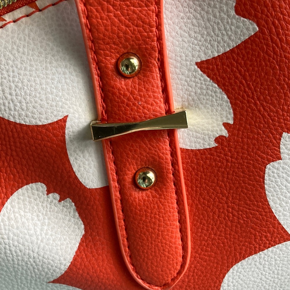 Kenneth Cole Reaction Floral Tote in Orange & White - Picture 5 of 8